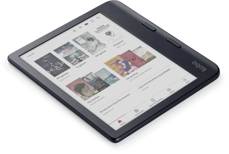 En la imagen se muestra un libro electrónico, el modelo Kobo Libra Colour