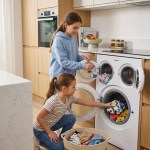 Lavadora Candy MultiWash de triple tambor en un hogar moderno